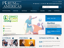Tablet Screenshot of forumamericas.org.br